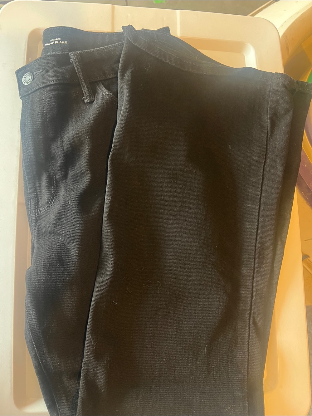 Old Navy Black High-Rise Wow Flare Jeans